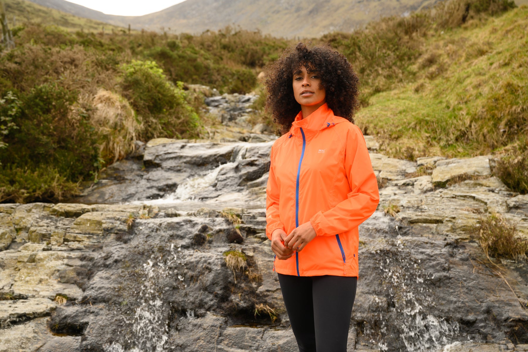 Origin Packable Waterproof Jacket - Neon Orange