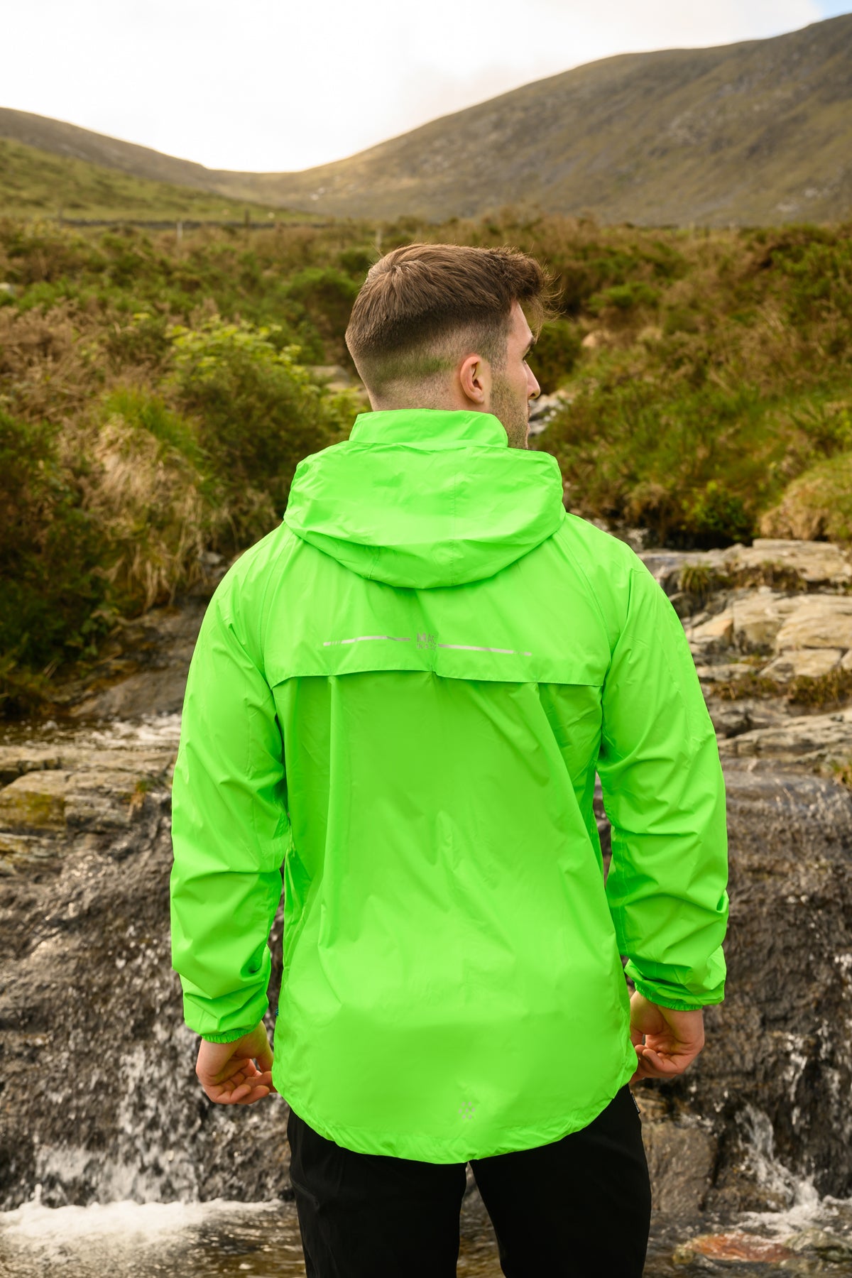 Origin Packable Waterproof Jacket - Neon Green