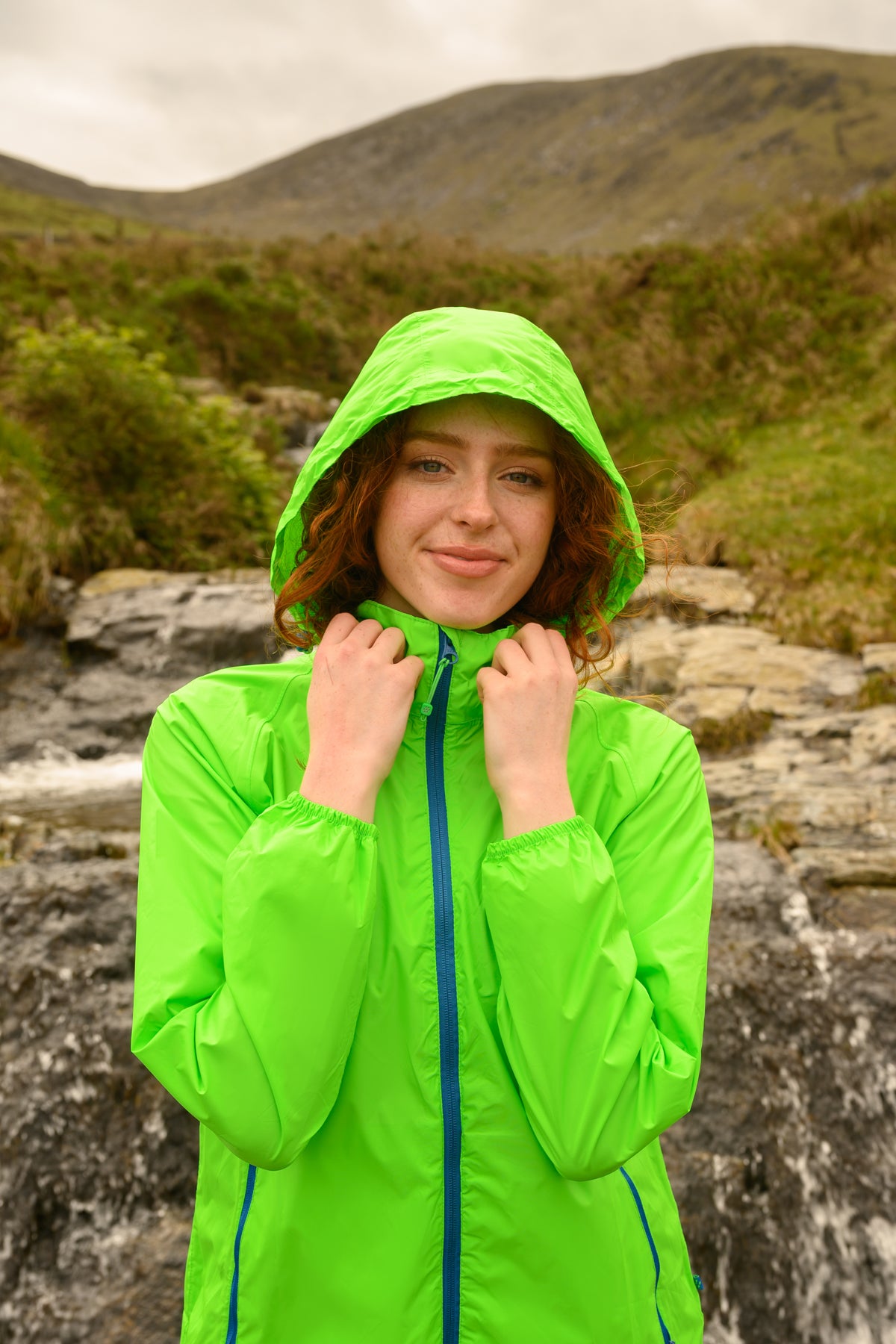 Origin Packable Waterproof Jacket - Neon Green