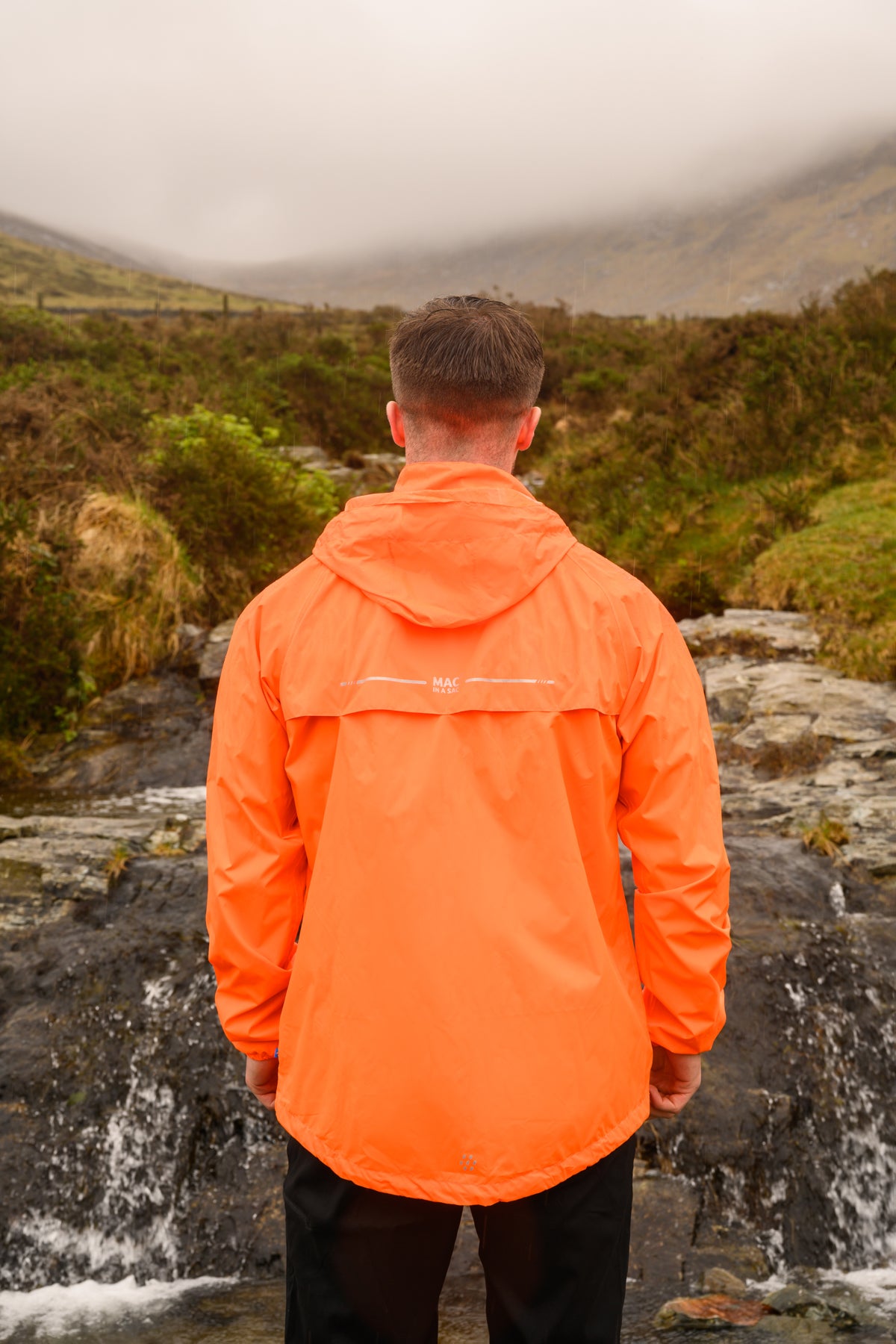 Origin Packable Waterproof Jacket - Neon Orange