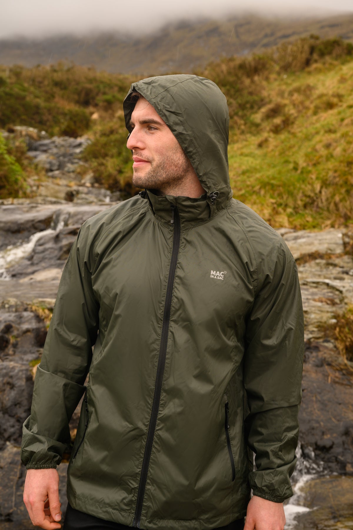 Origin Packable Waterproof Jacket - Khaki