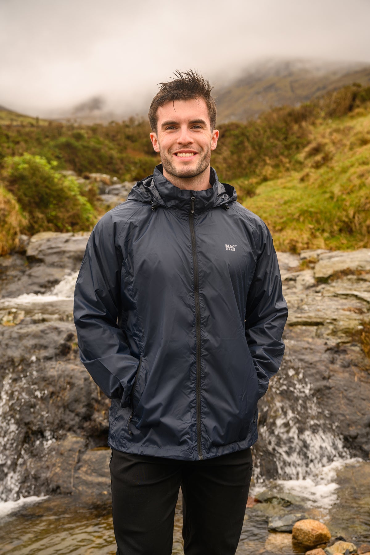 Origin Packable Waterproof Jacket - Navy