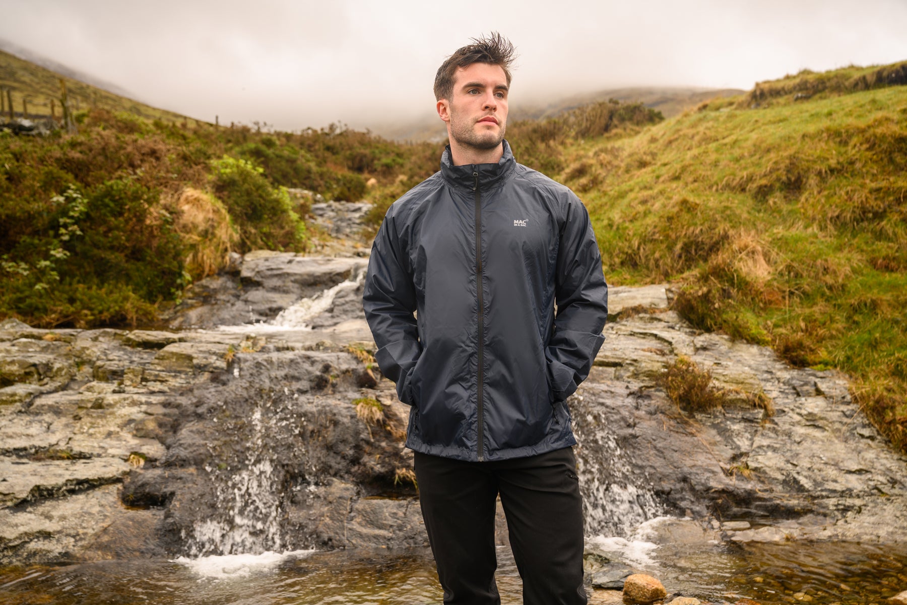 Origin Packable Waterproof Jacket - Navy