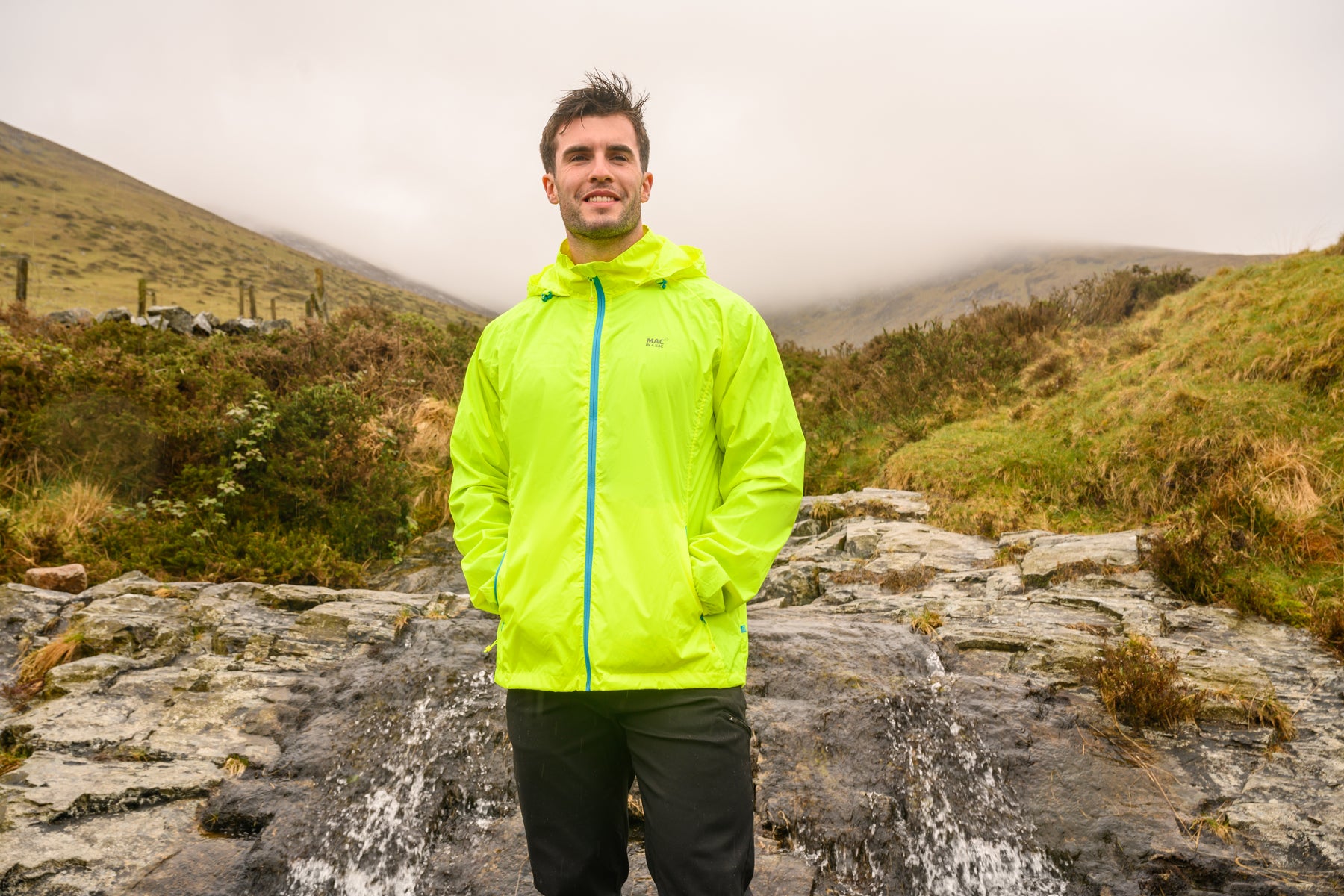 Origin Packable Waterproof Jacket - Neon Yellow