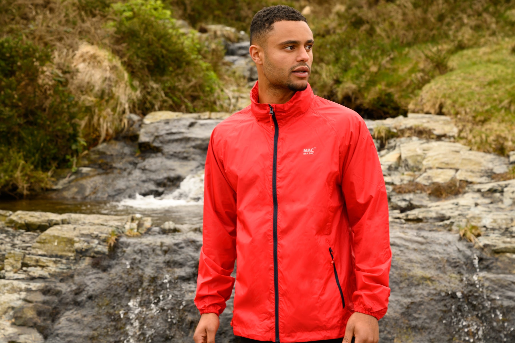 Origin Packable Waterproof Jacket - Red