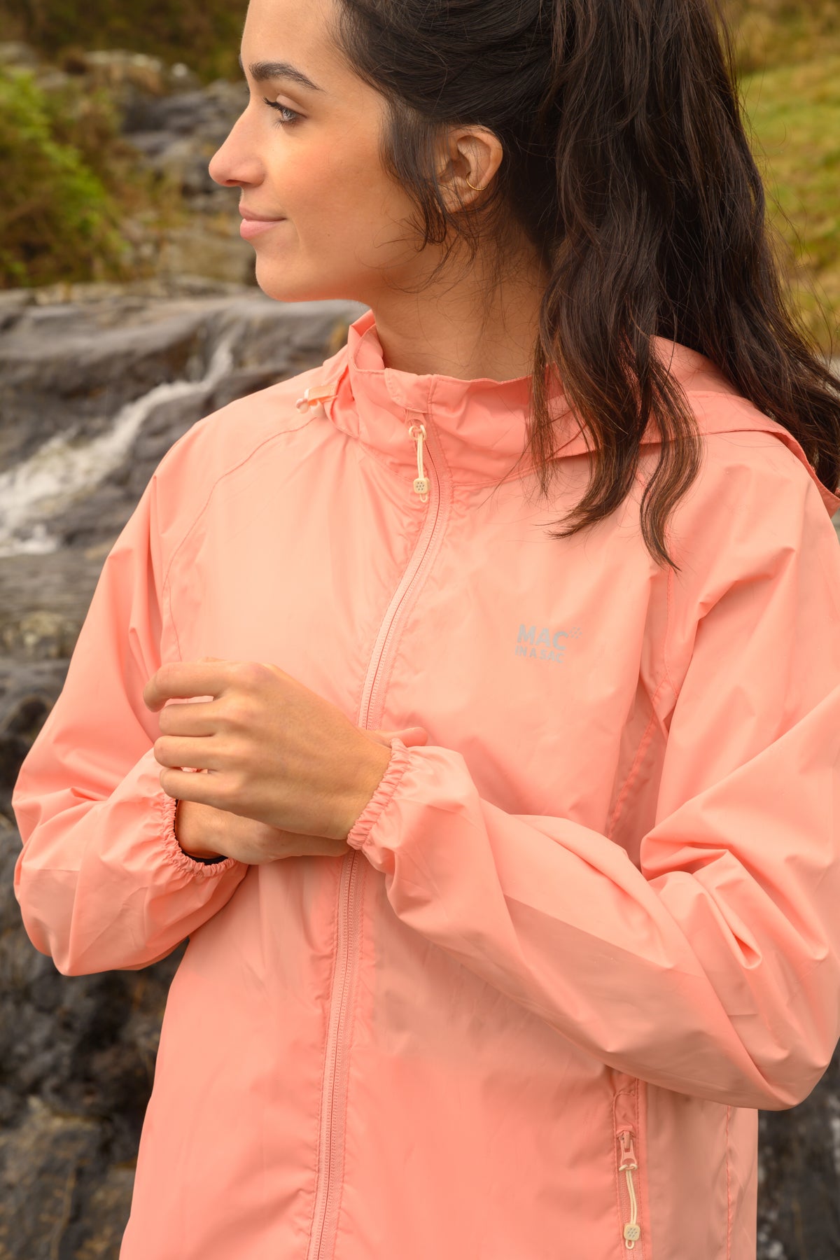 Origin Packable Waterproof Jacket - Soft Coral