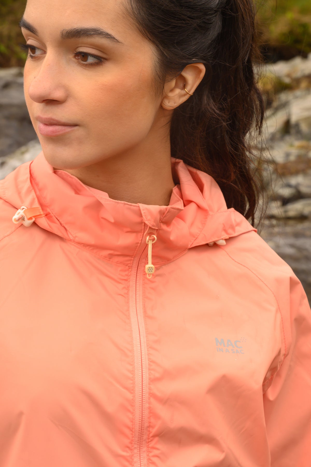 Origin Packable Waterproof Jacket - Soft Coral