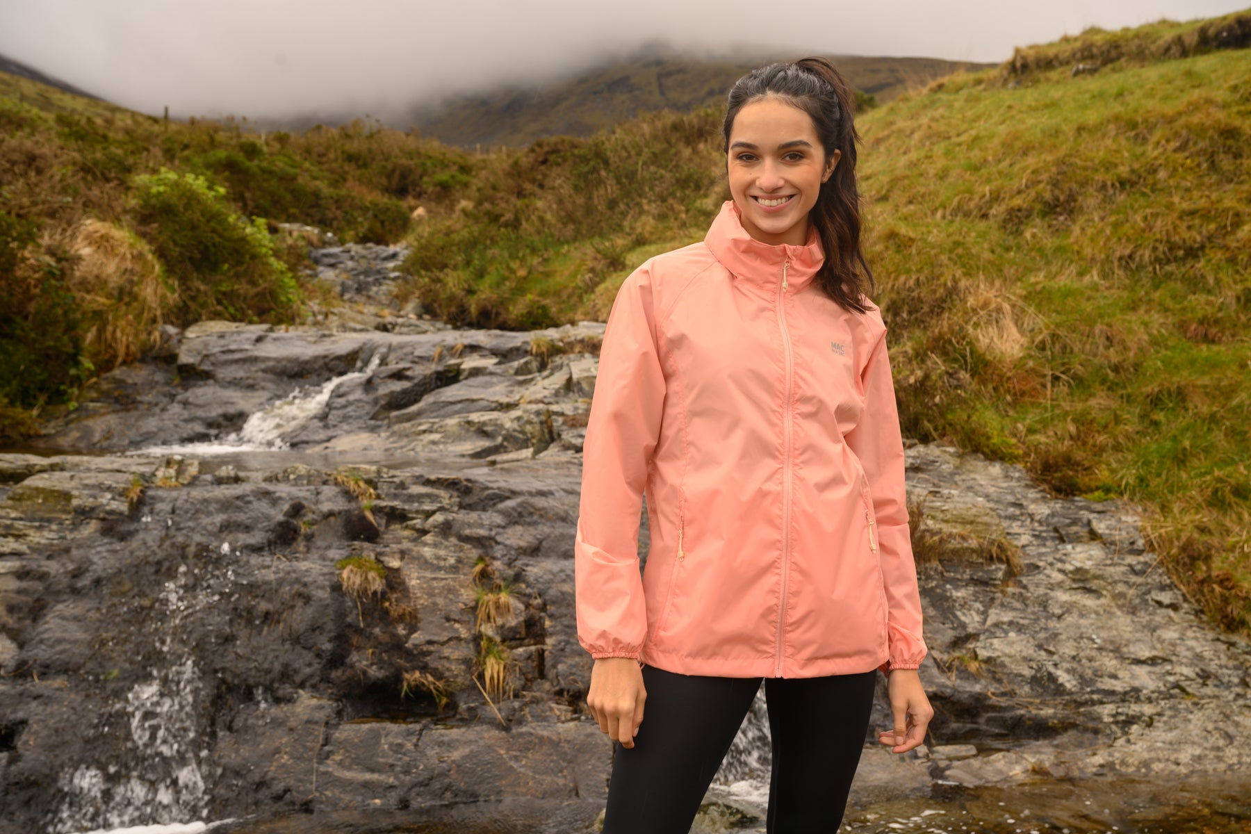 Origin Packable Waterproof Jacket - Soft Coral