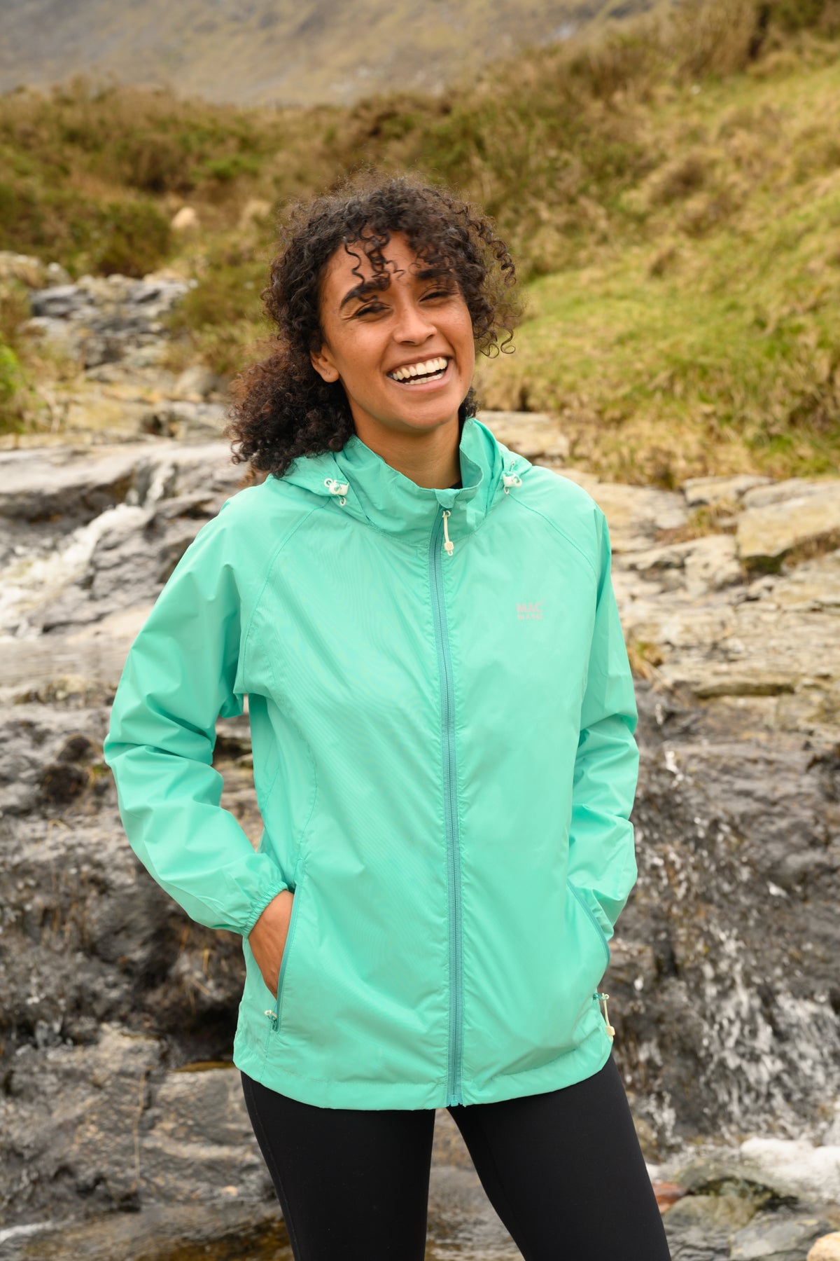 Origin Packable Waterproof Jacket - Tiffany