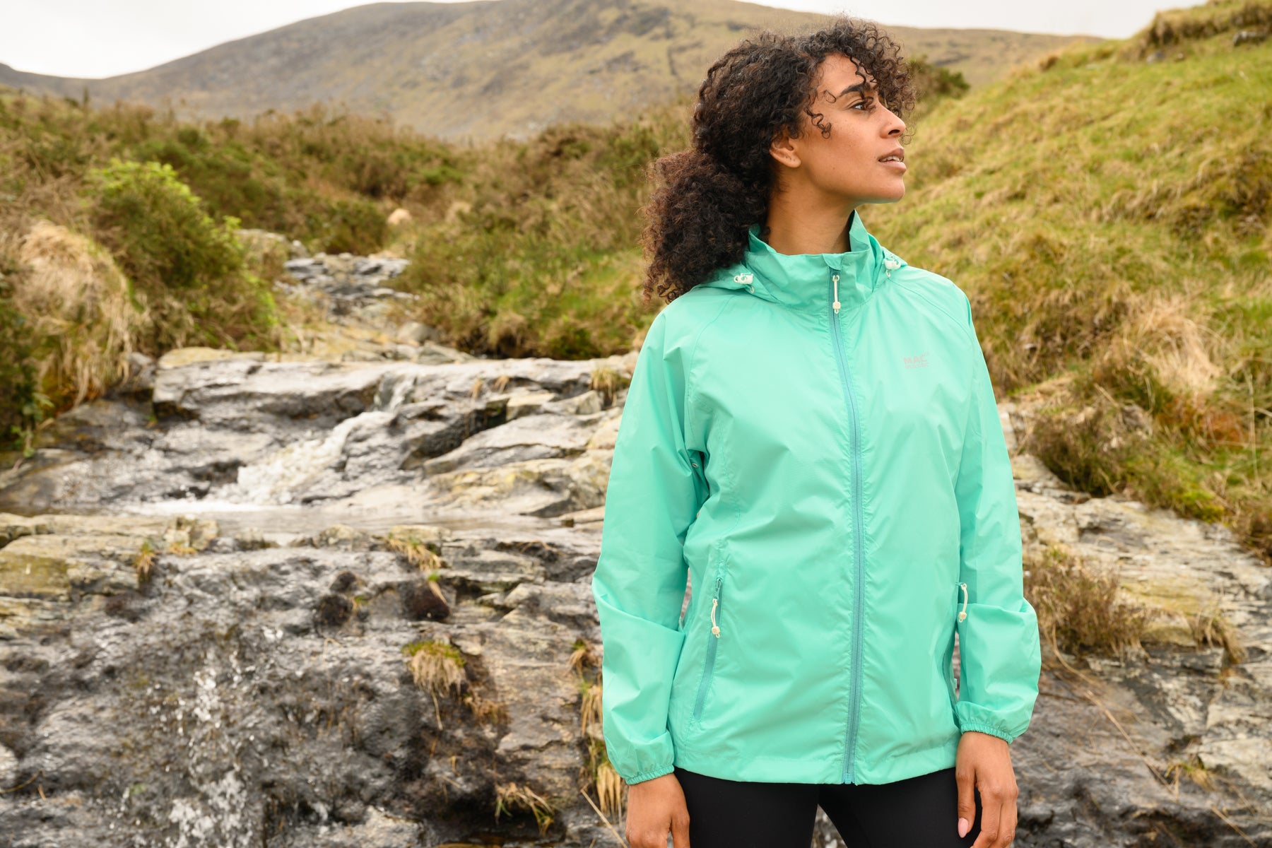 Origin Packable Waterproof Jacket - Tiffany