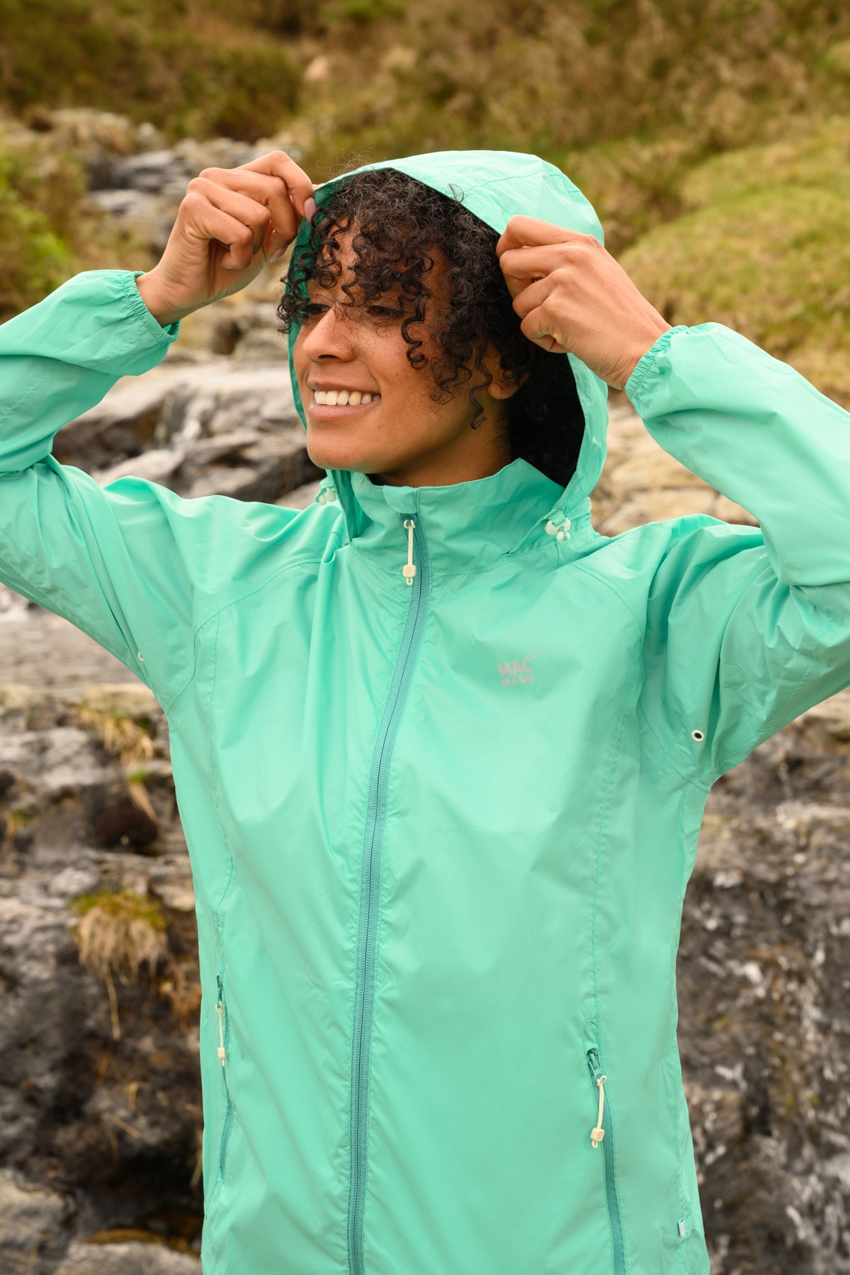 Origin Packable Waterproof Jacket - Tiffany