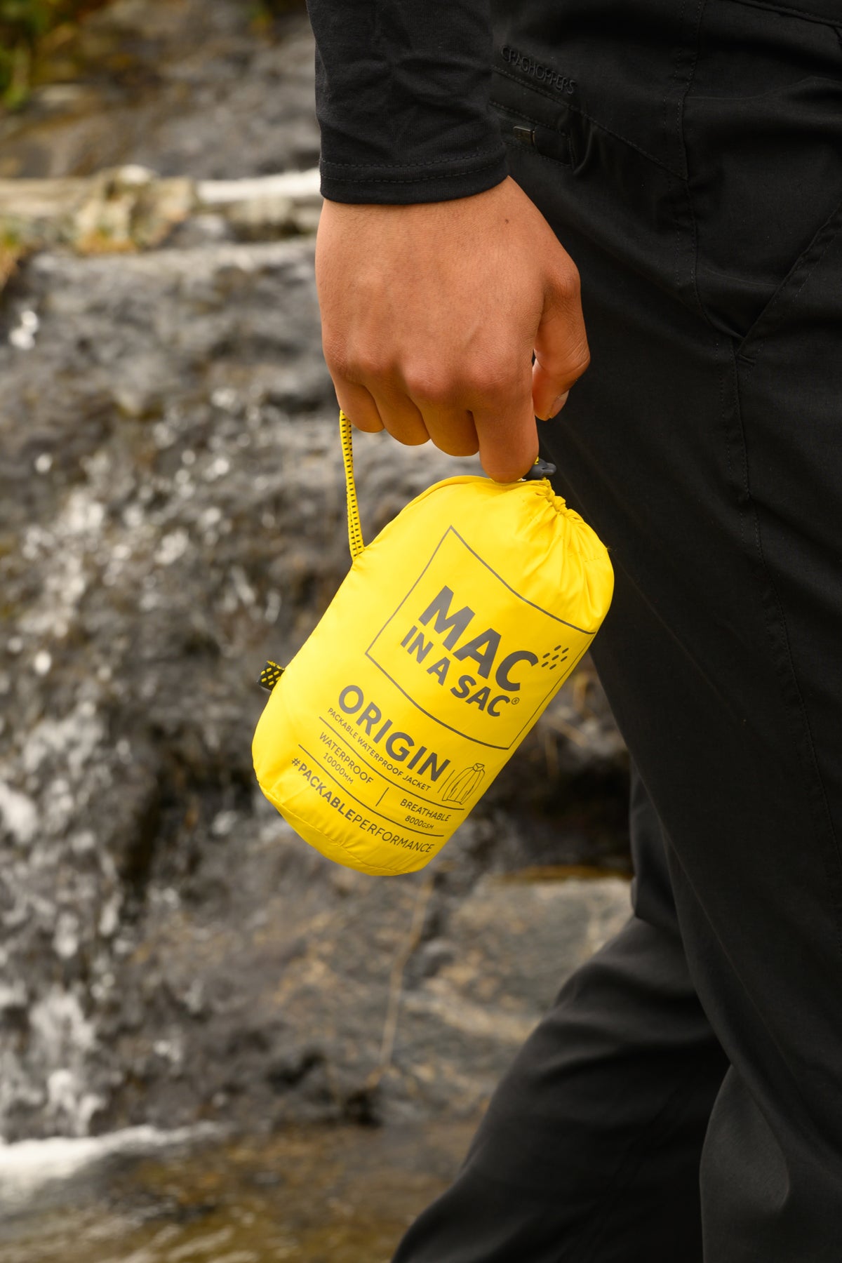 Origin Packable Waterproof Jacket - Yellow
