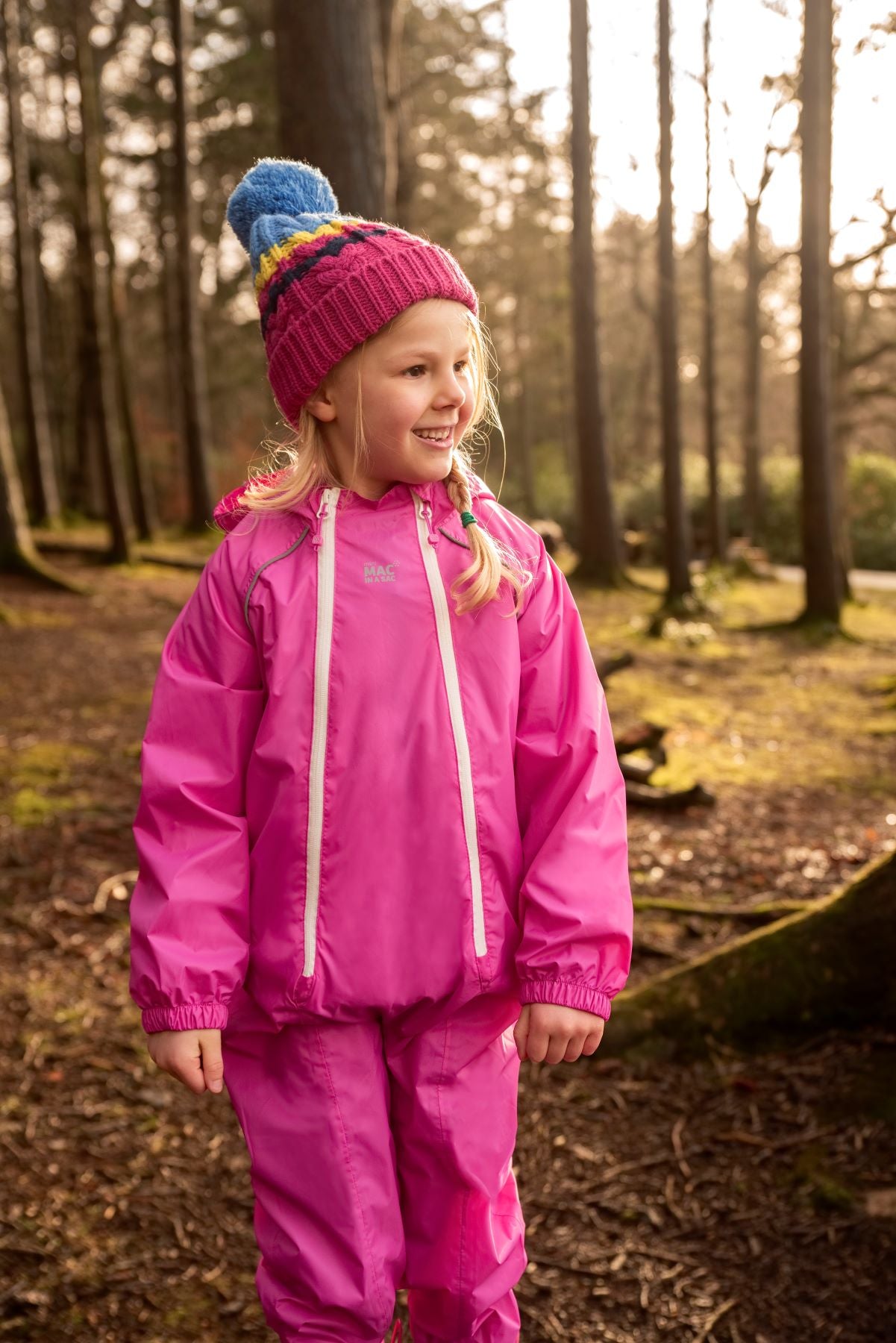 Puddlesuit Packable Waterproof Kids Rainsuit - Pink