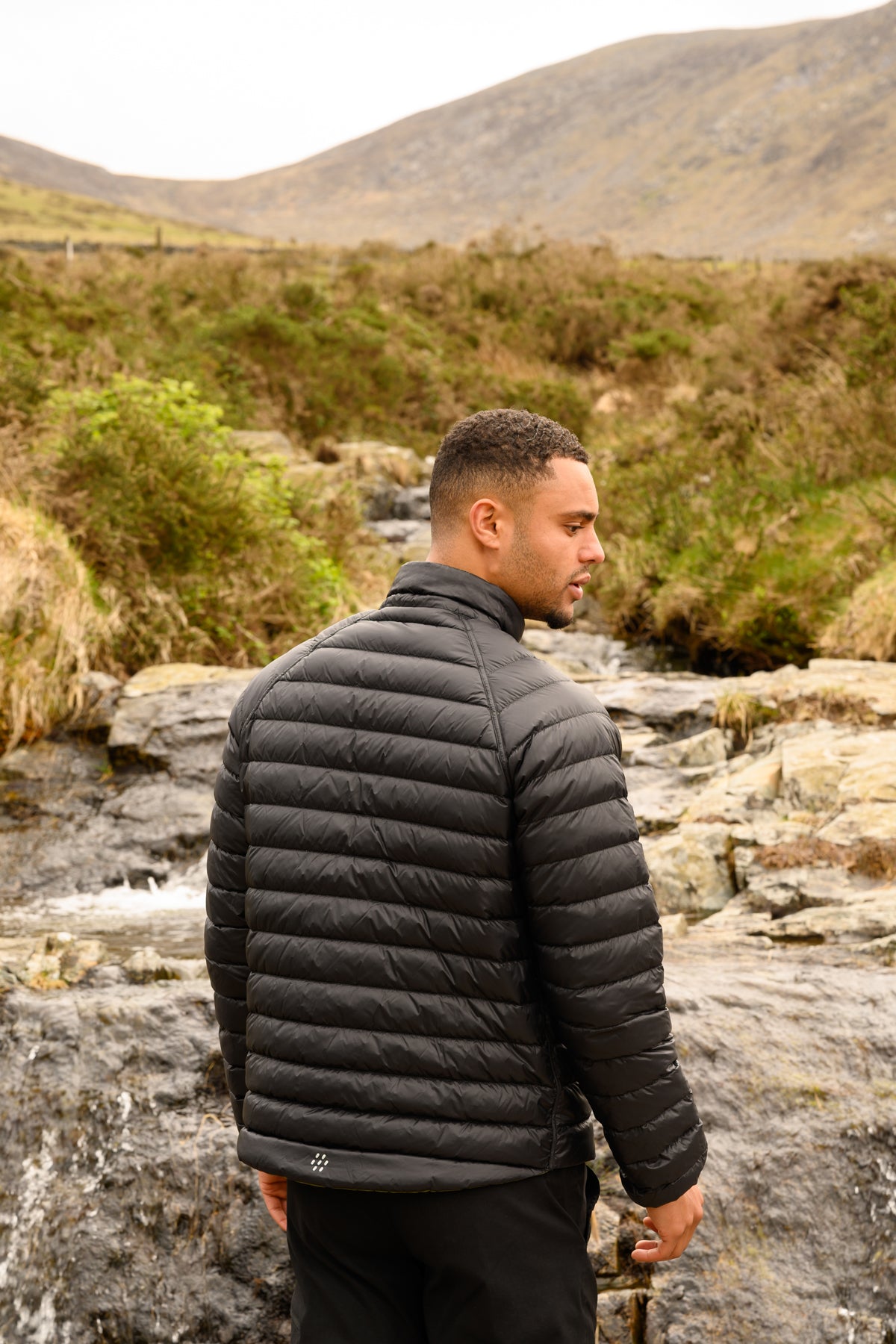 Polar - Packable Men's Down Jacket - Black Charcoal