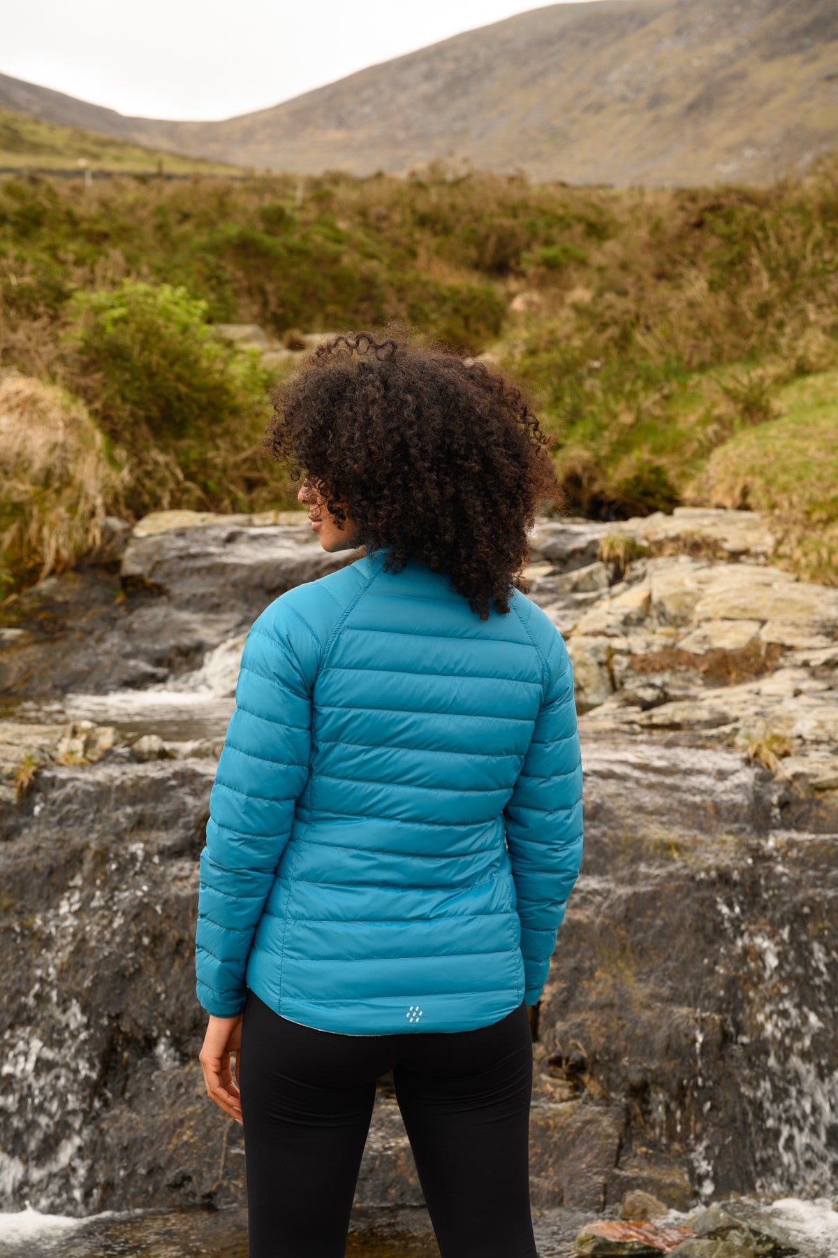 Polar - Packable Women's Down Jacket - Petrol Soft Grey
