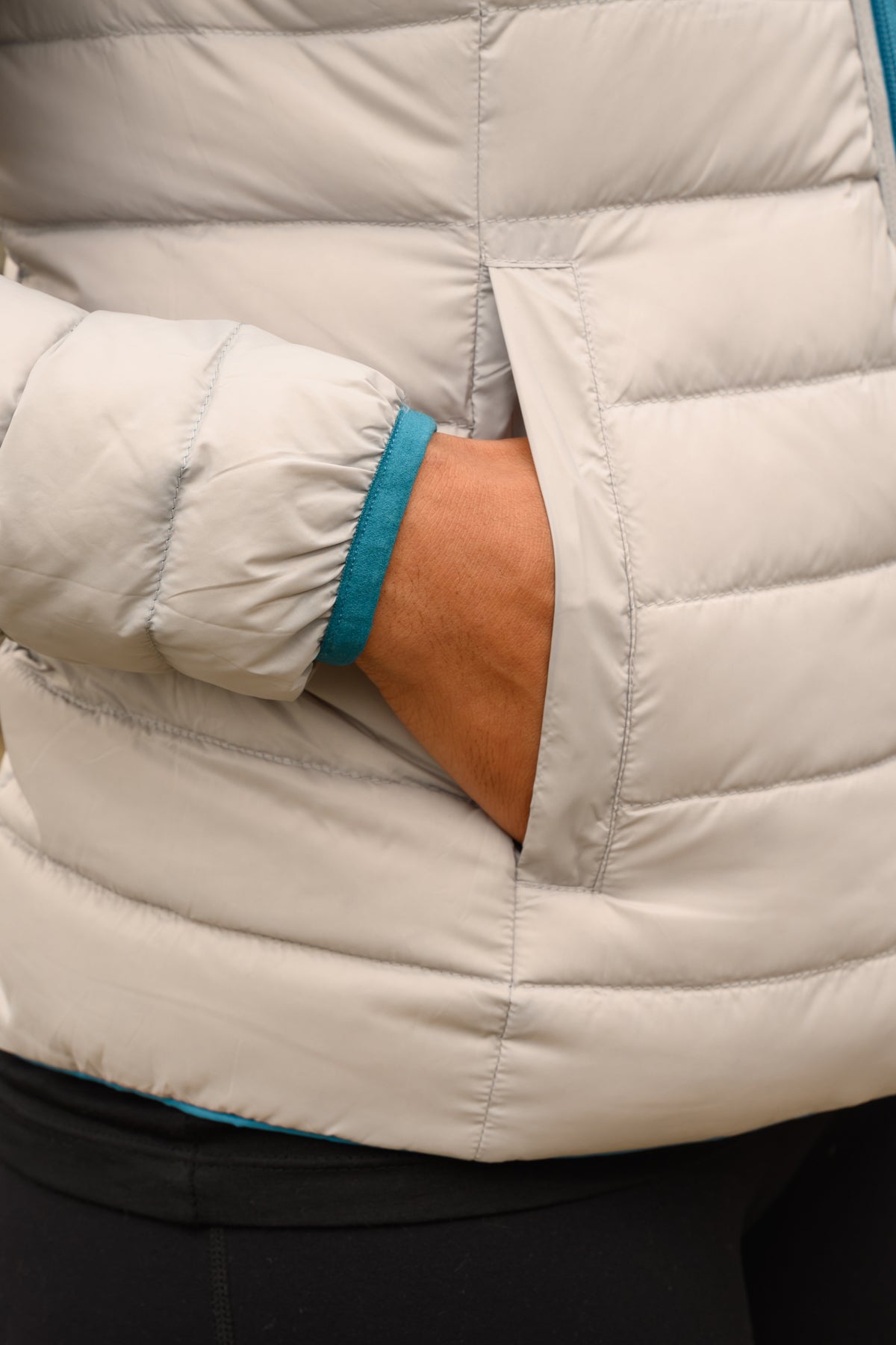 Polar - Packable Women's Down Jacket - Petrol Soft Grey