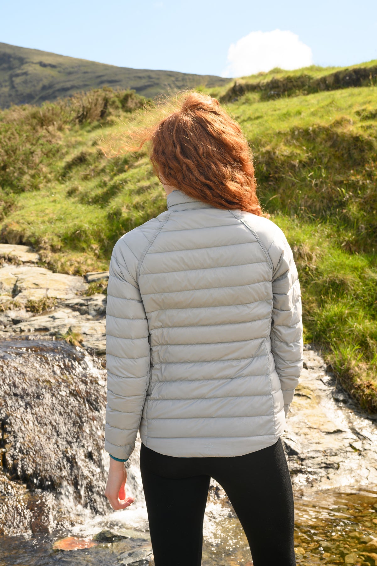 Polar - Packable Women's Down Jacket - Petrol Soft Grey