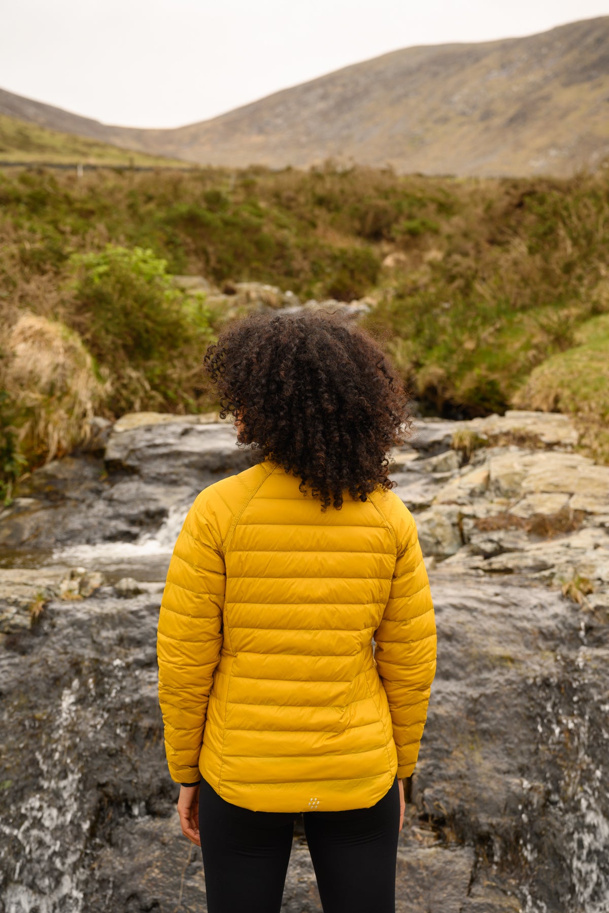 Polar - Packable Women's Down Jacket -  Navy Mustard