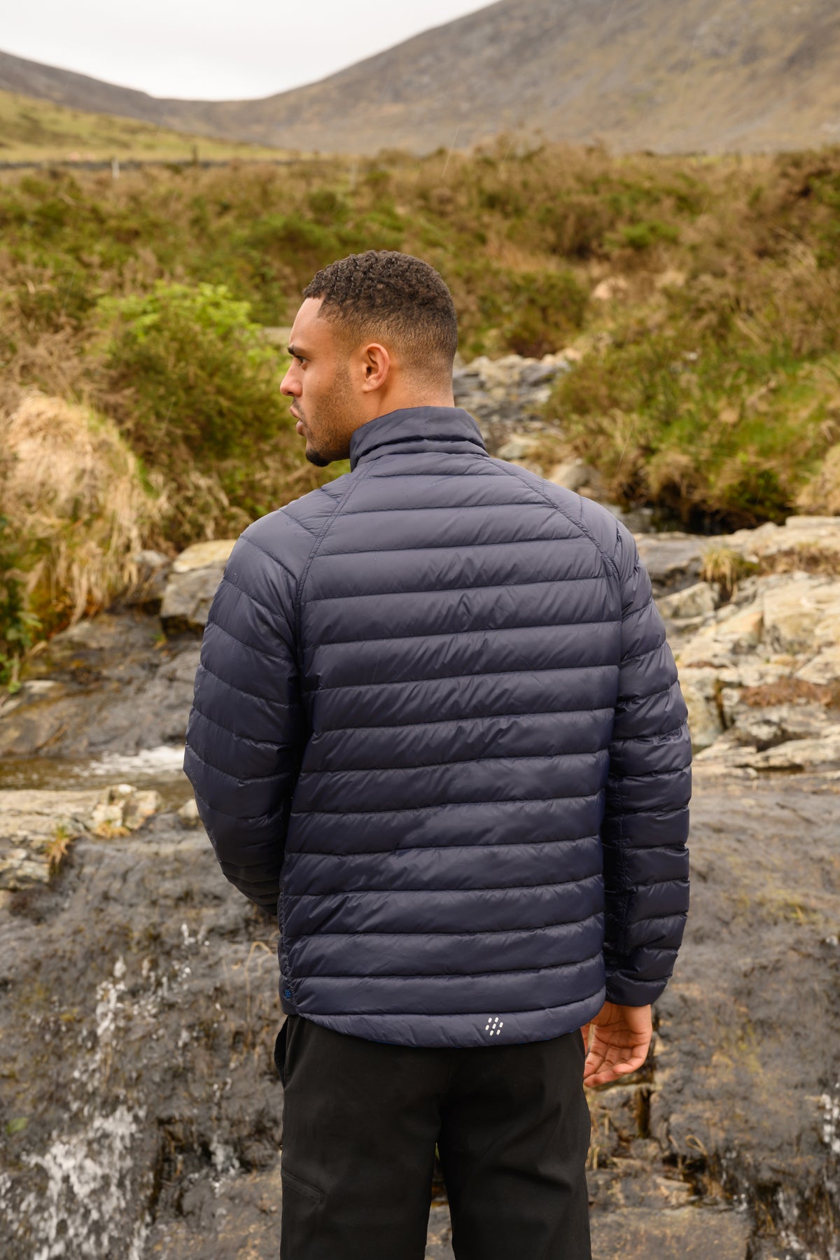 Polar - Packable Men's Down Jacket - Navy Saxe Blue