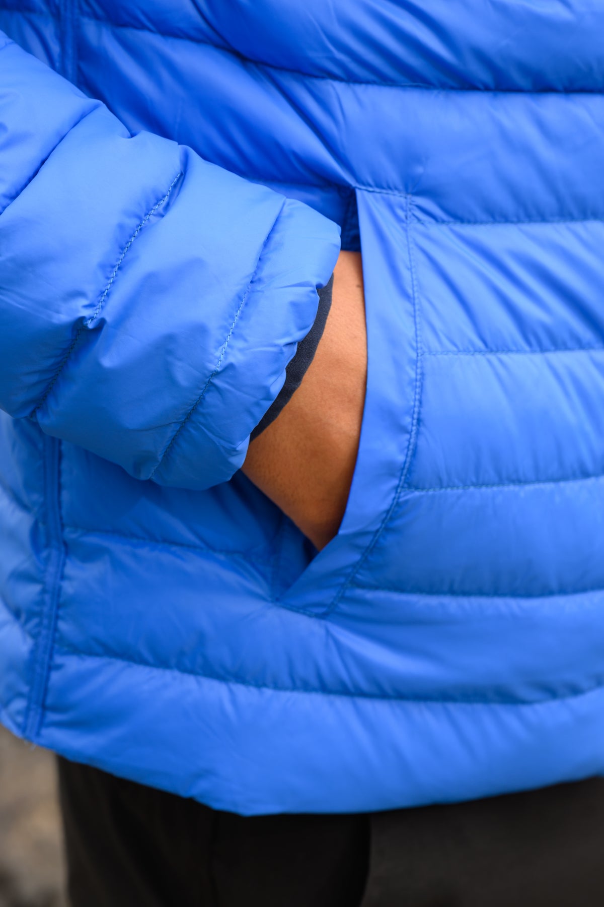 Polar - Packable Men's Down Jacket - Navy Saxe Blue