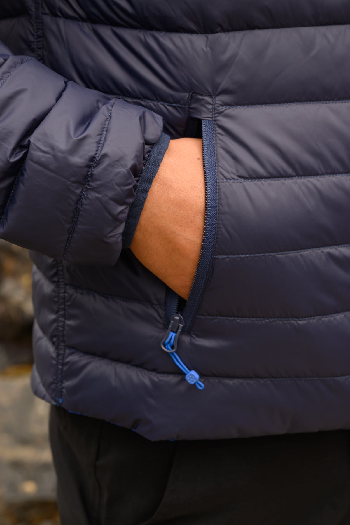 Polar - Packable Men's Down Jacket - Navy Saxe Blue
