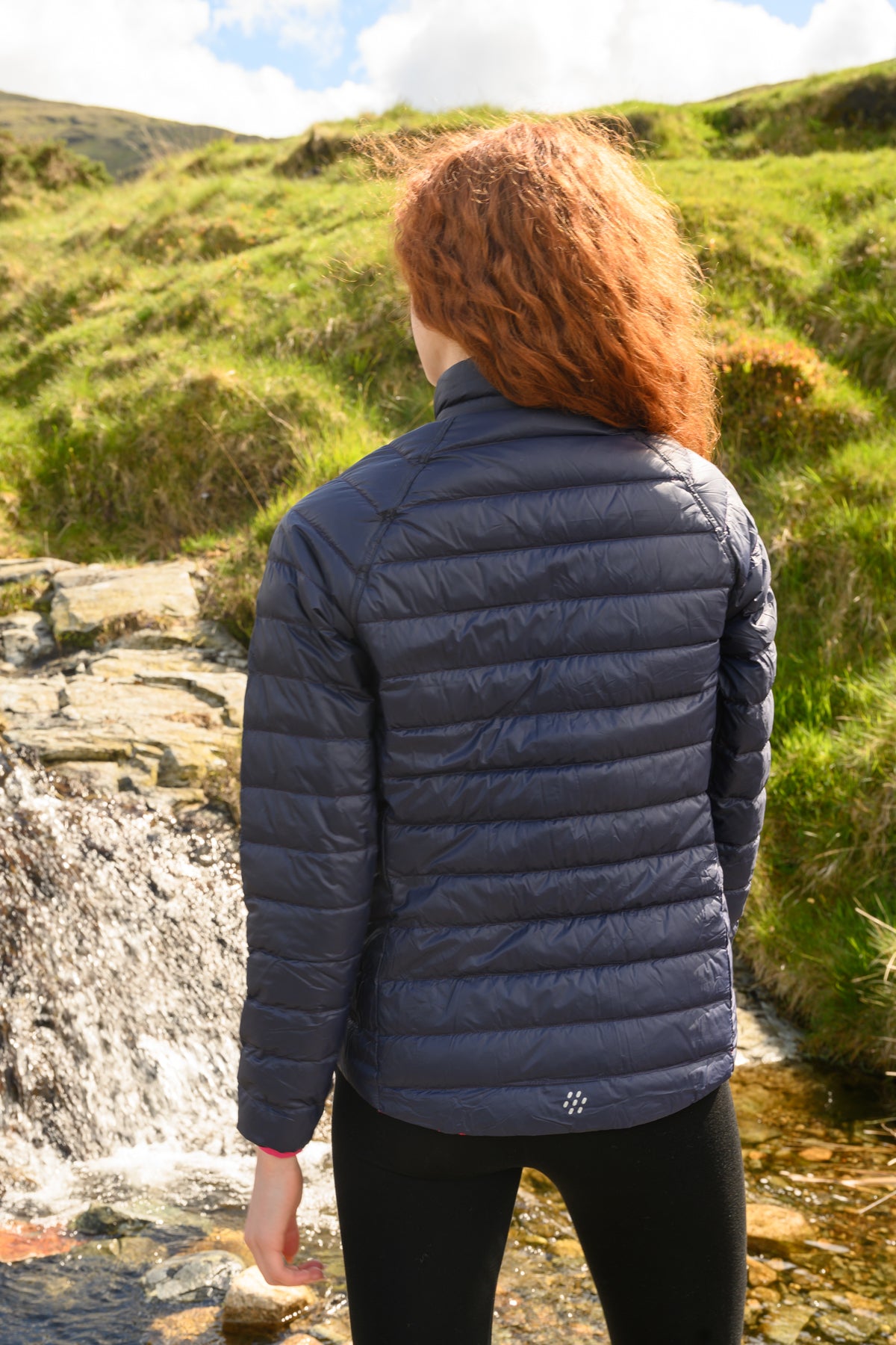 Polar - Packable Women's Down Jacket - Pink Navy
