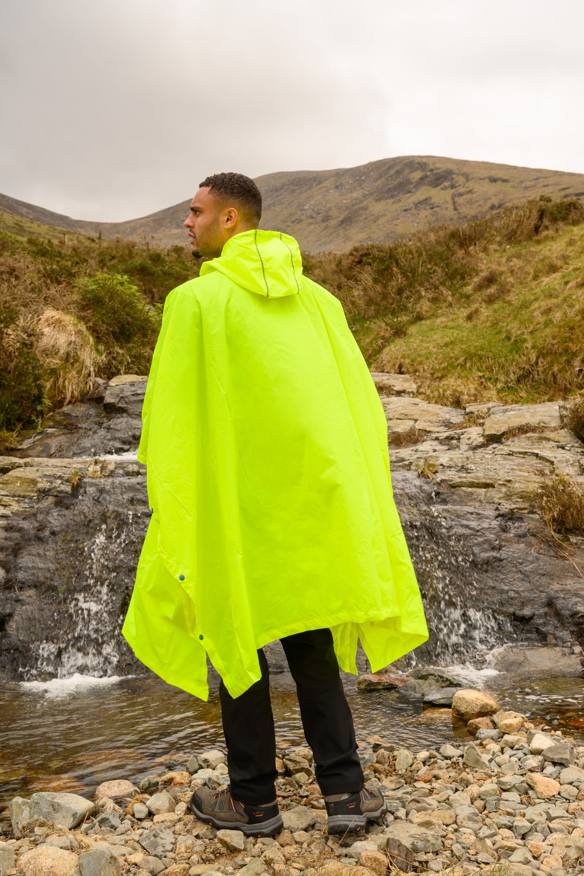 Poncho Packable Waterproof Cape - Neon Yellow