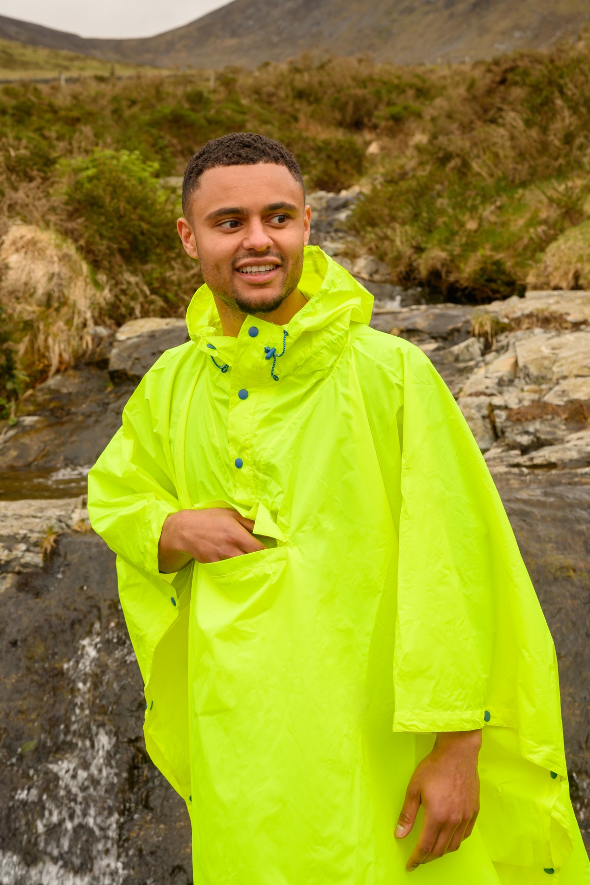 Poncho Packable Waterproof Cape - Neon Yellow