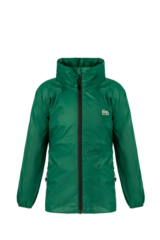 Origin Mini Packable Waterproof Kids Jacket - Bottle Green