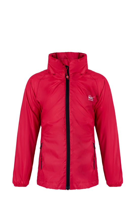 Origin Mini Packable Waterproof Kids Jacket - Lava Red
