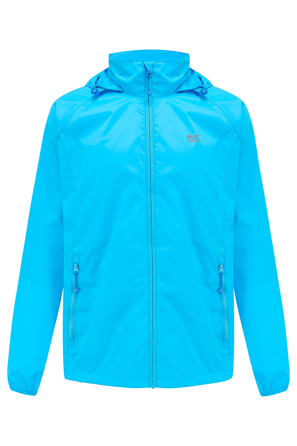 Origin Packable Waterproof Jacket - Neon Blue Tonal Zip
