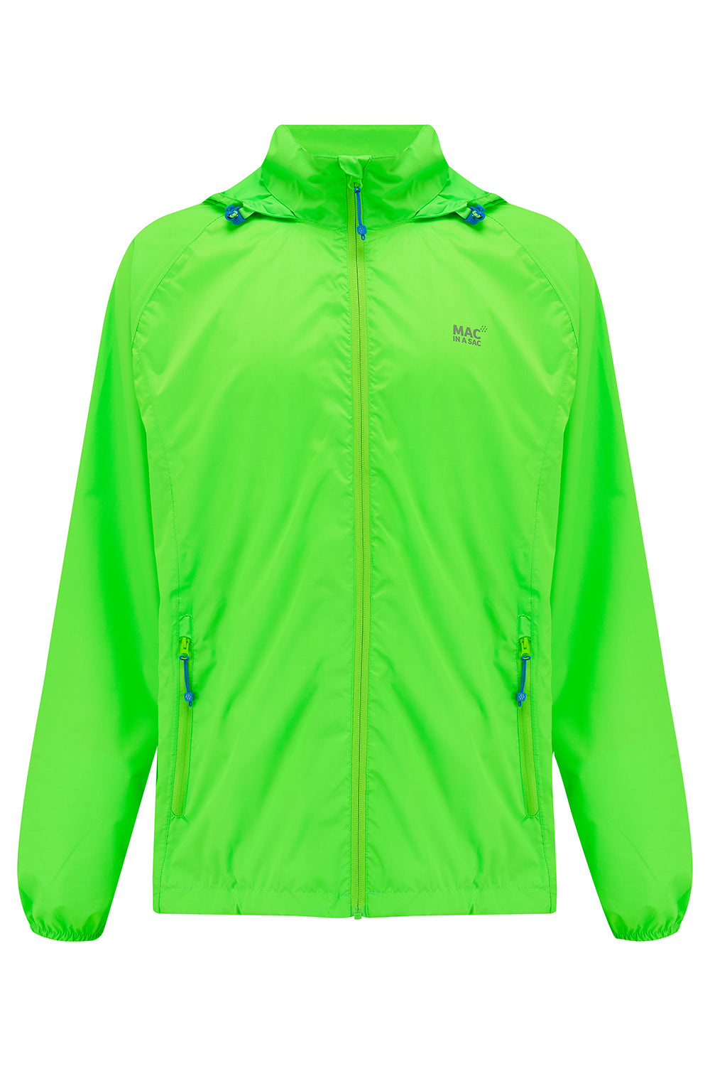 Origin Packable Waterproof Jacket - Neon Green Tonal Zip