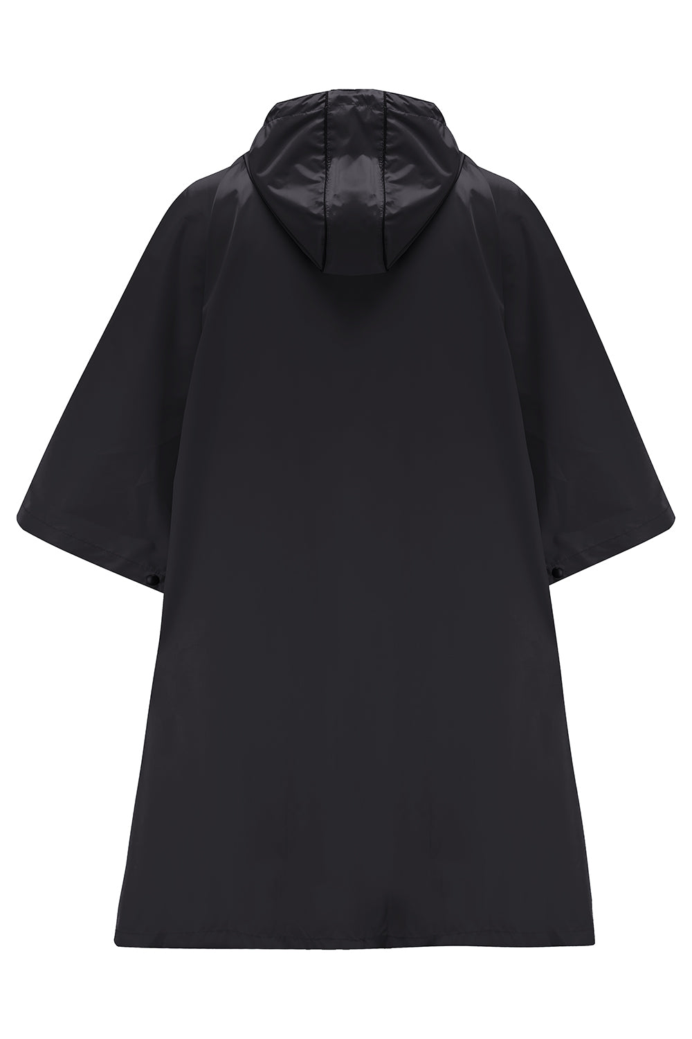 Poncho Packable Waterproof Cape - Black