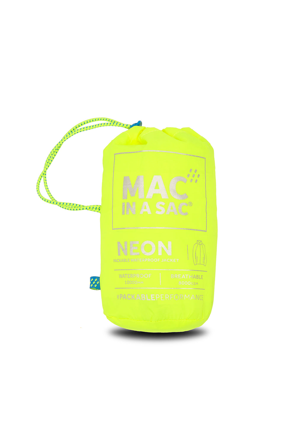 Origin Packable Waterproof Jacket - Neon Yellow Tonal Zip