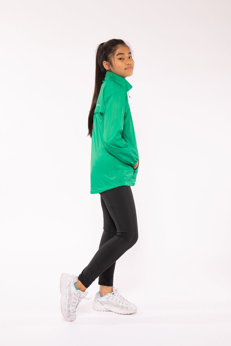 Origin Mini Packable Waterproof Kids Jacket - Pea Green