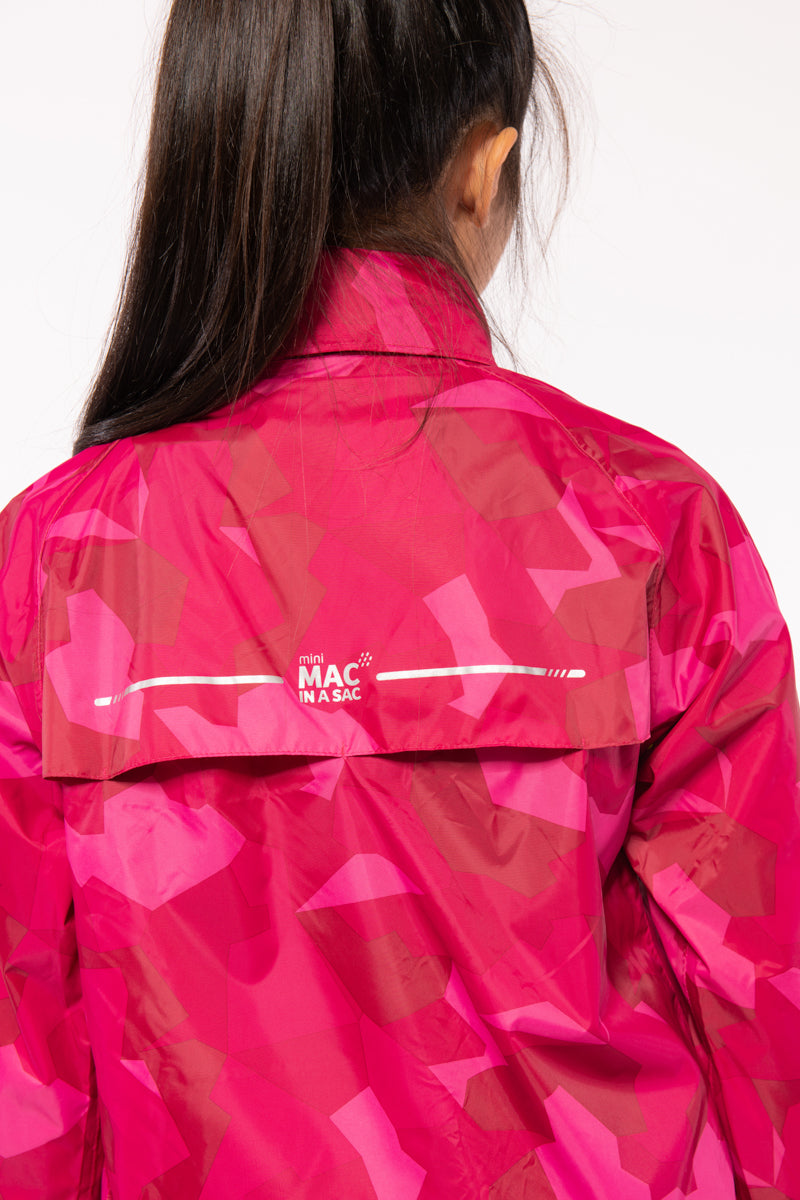 Origin Mini Packable Waterproof Kids Jacket - Pink Camo