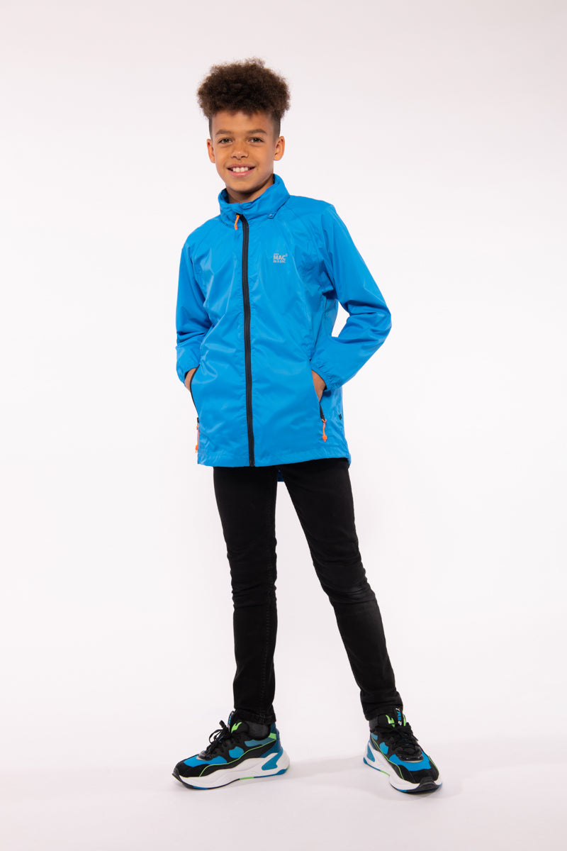 Origin Mini Packable Waterproof Kids Jacket - Ocean Blue