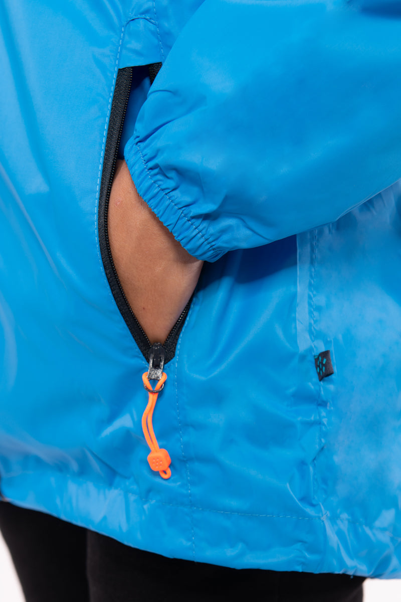 Origin Mini Packable Waterproof Kids Jacket - Ocean Blue