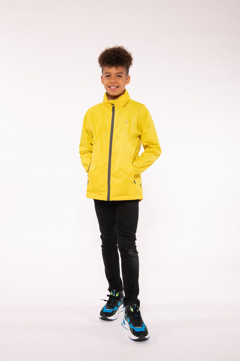 Origin Mini Packable Waterproof Kids Jacket - Yellow