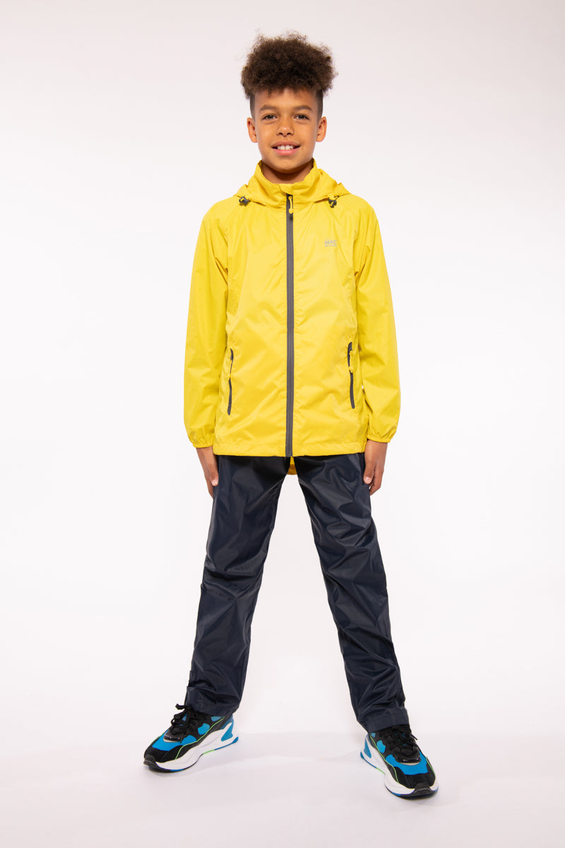 Origin Mini Packable Waterproof Kids Jacket - Yellow