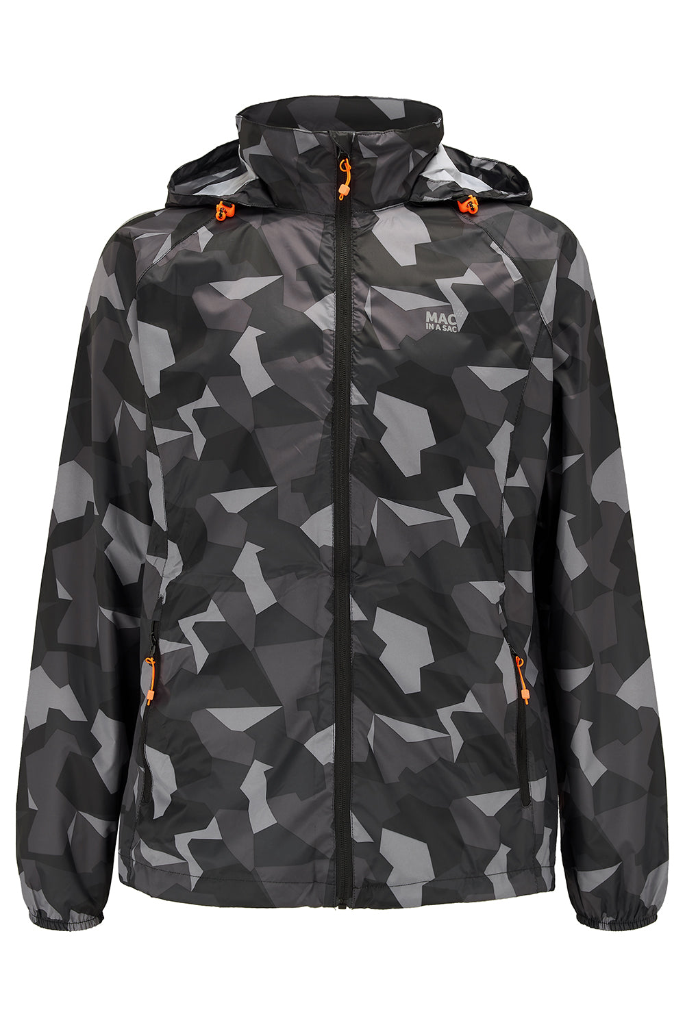 Origin Packable Waterproof Jacket - Black Camo Tonal Zip