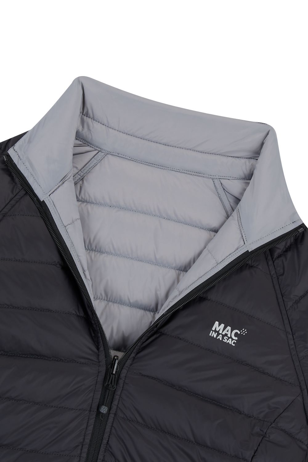 Polar - Packable Women's Down Jacket - Black Grey