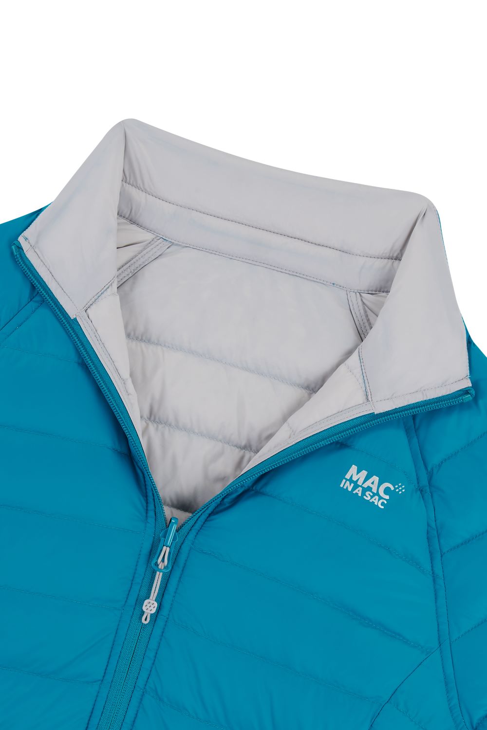 Polar Packable Women s Down Jacket Petrol Soft Grey