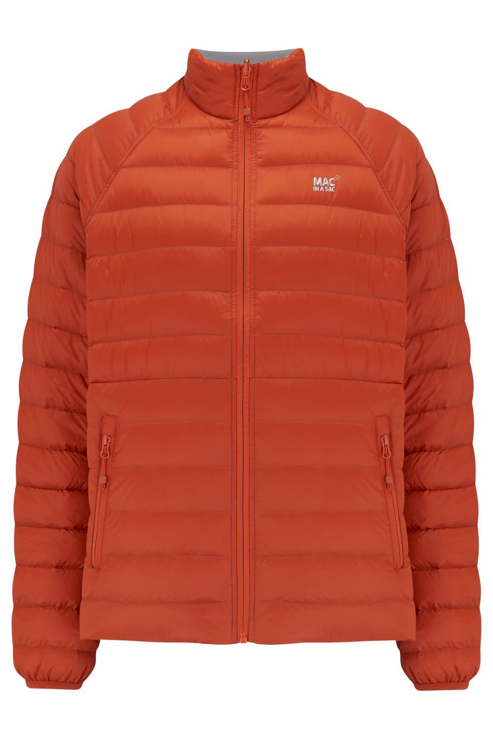 Orange packable shop down jacket