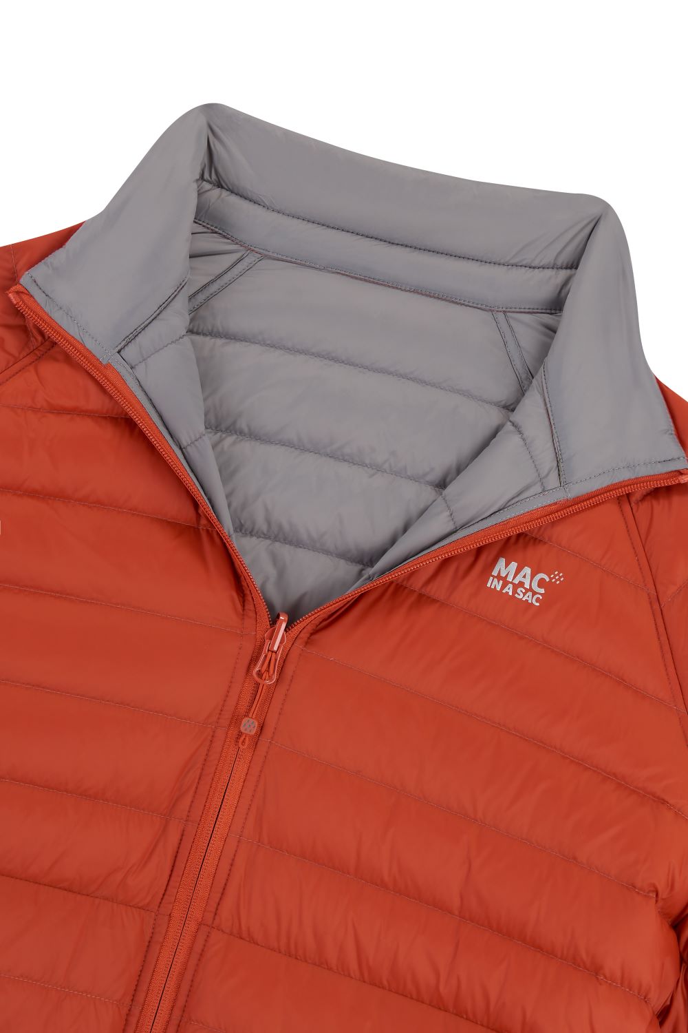 Polar - Packable Men's Down Jacket - Burnt Orange Grey