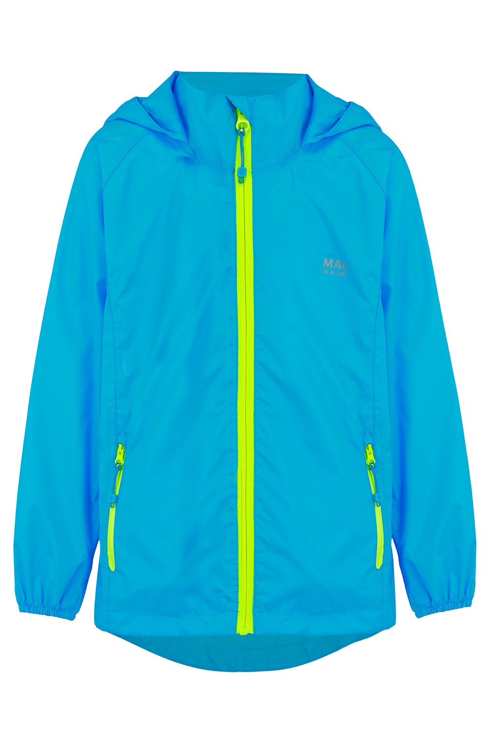 Origin Mini Packable Waterproof Kids Jacket - Neon Blue