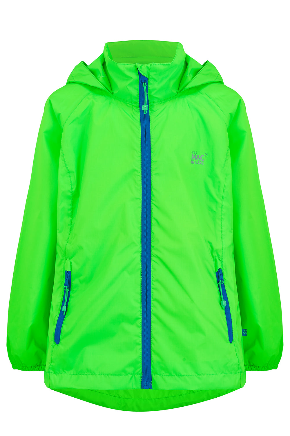 Origin Mini Packable Waterproof Kids Jacket - Neon Green