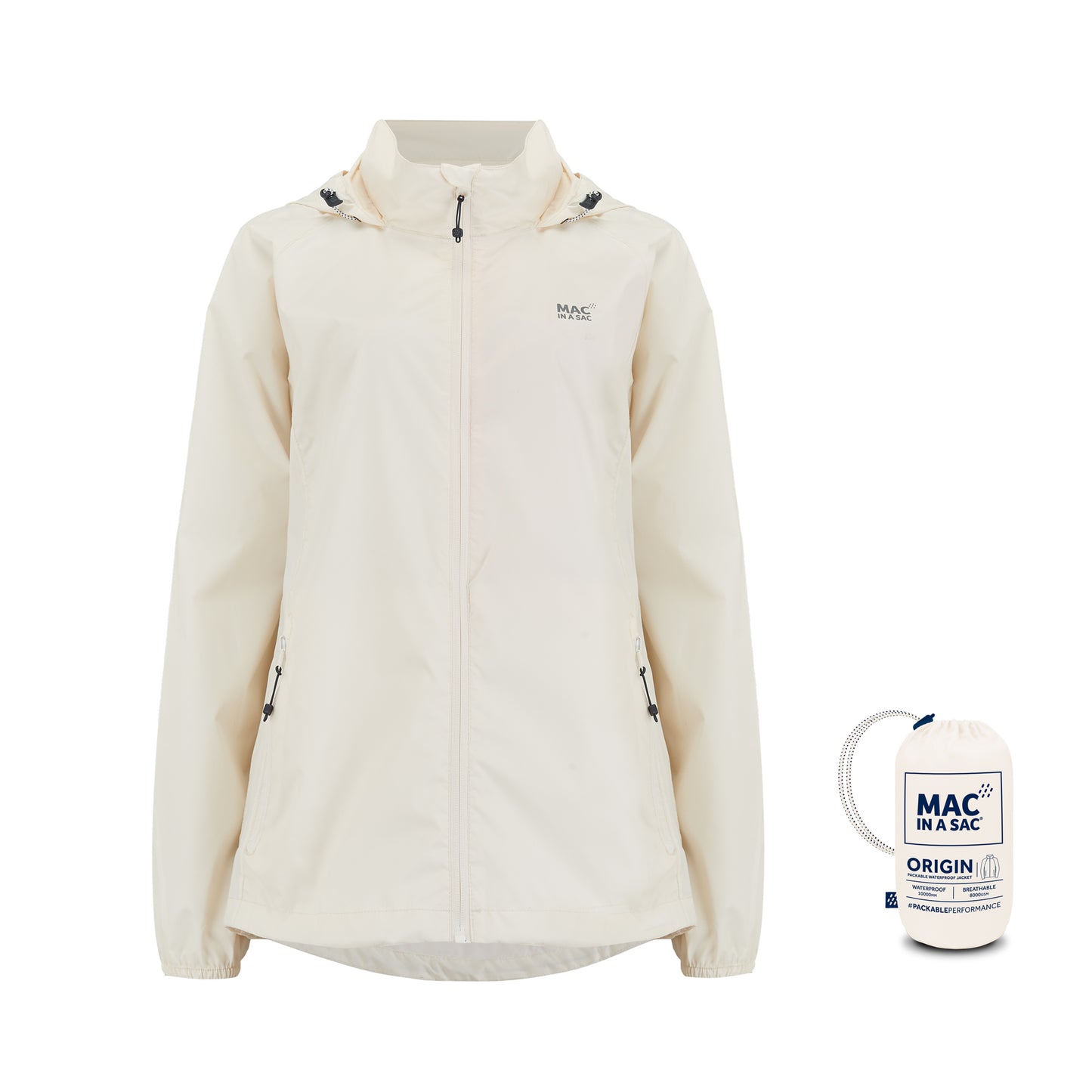Origin Packable Waterproof Jacket - Ivory