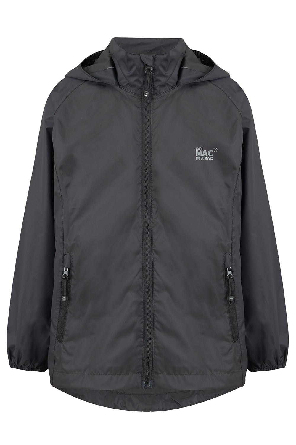 Origin Mini Packable Waterproof Kids Jacket - Black