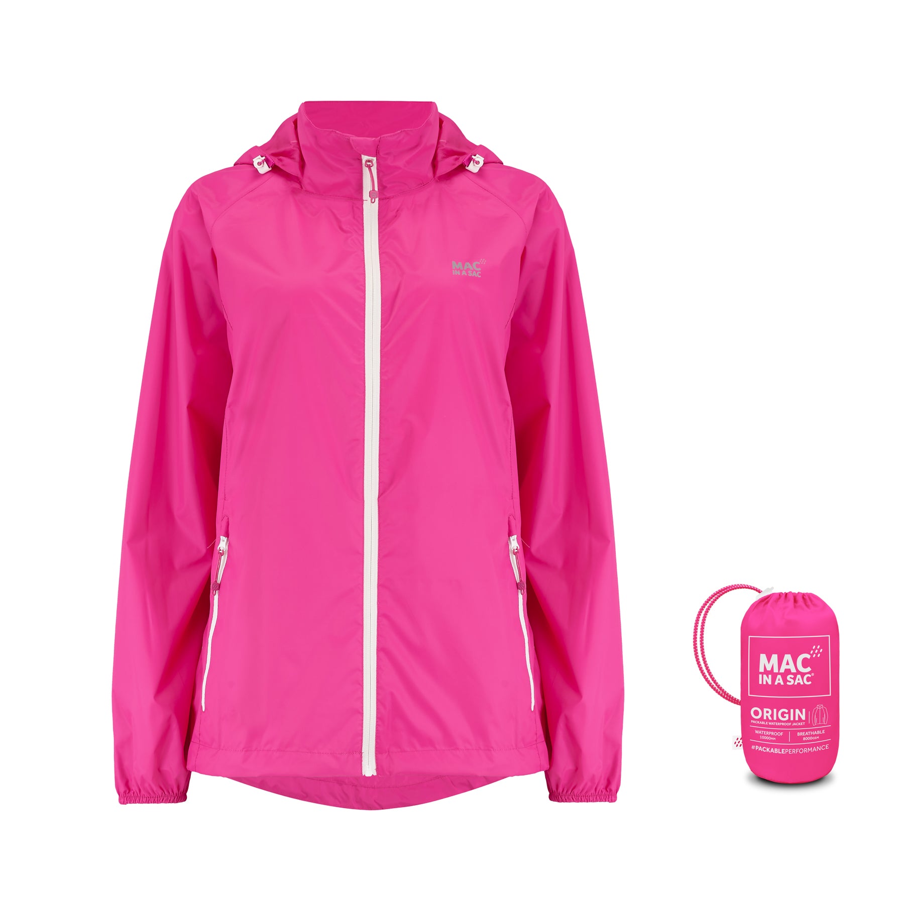 Origin Packable Waterproof Jacket - Pink